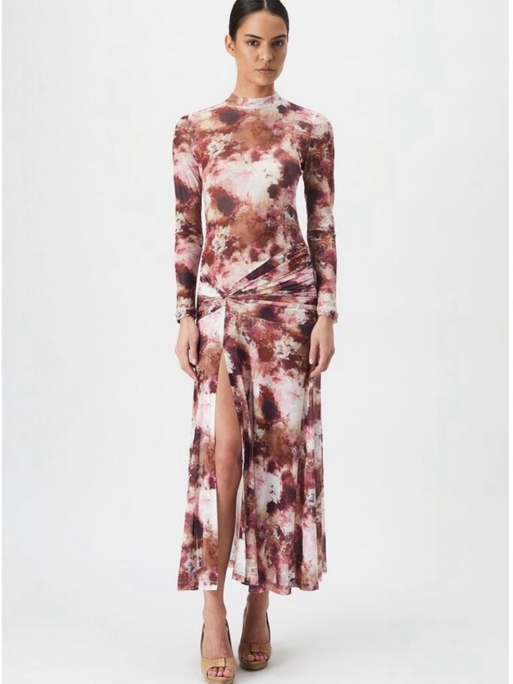 Lea Mesh Dress in Tie Dye Wedding Party Dress Size Small